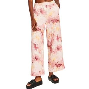 Jenni Style Not Size Wide Leg Pant in Watercolor Blush Pink Orange 2X New